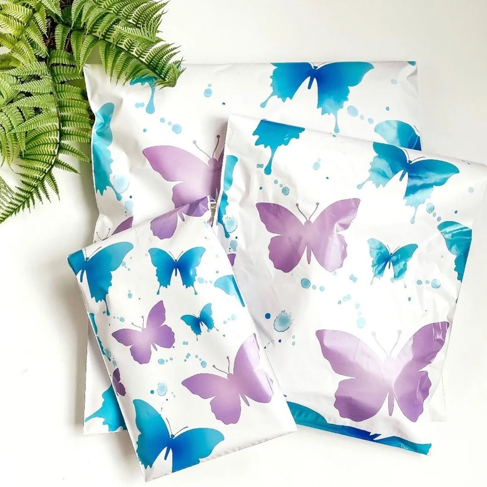 25 14X17 Poly Mailers Butterfly Flat Shipping Envelopes PRICE IS FIRM - Picture 7 of 7